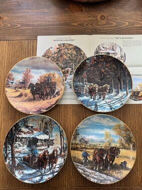 Complete set of Reefton Meadows Series “All In A Days Work” collectors plates